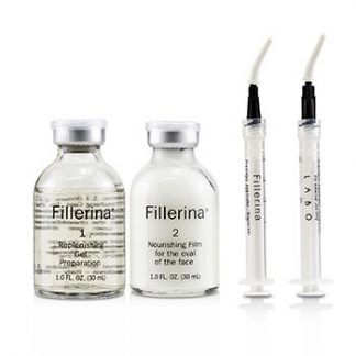 Fillerina Dermo-Cosmetic Replenishing Gel For At-Home Use - Grade 1  2x30ml+2pcs