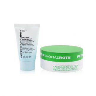 Peter Thomas Roth Drench & De-Tox 2-Piece Kit: Hydrating Moisturizer 20ml + Cucumber Eye Patches 15pairs  2pcs