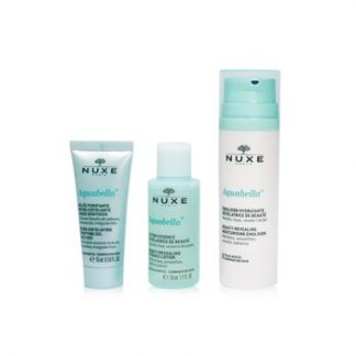 Nuxe Aquabella Hydration Set (For Combination Skin): Purifying Gel 15ml + Essence-Lotion 35ml + Moisturising Emulsion 50ml  3pcs+1bag