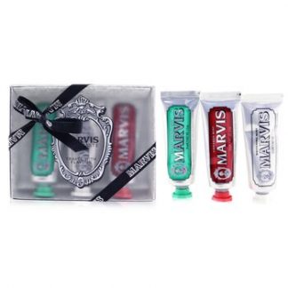 Marvis Travel Set: 1xClassic Strong Mint Toothpaste+1xWhitening Mint Toothpaste+1xCinnamon Mint Toothpaste  3pcs