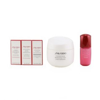 Shiseido Age Defense Ritual Essential Energy Set (For All Skin Types): Moisturizing Cream 50ml + Cleansing Foam 5ml + Softener Enriched 7ml + Ultimune Concentrate 10ml + Eye Definer 5ml  5pcs+1pouch