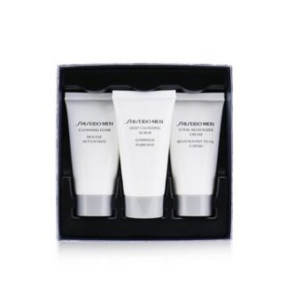 Shiseido Total Age Defense 3-Pieces Set: Cleansing Foam 30ml + Cleansing Scrub 30ml + Revitalizer Cream 30ml  3pcs