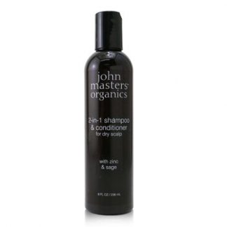 John Masters Organics 2-in-1 Shampoo & Conditioner For Dry Scalp with Zinc & Sage  236ml/8oz