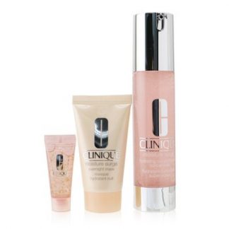 Clinique Skincare Specialists Supercharged Hydration Set: Moisture Surge Concentrate 48ml+ Overnight Mask 30ml+ Eye 96-Hr 5ml  3pcs