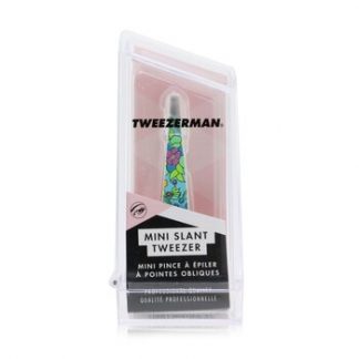 Tweezerman Mini Slant Tweezer (Vintage Floral Print) - Blue (Studio Collection)  -