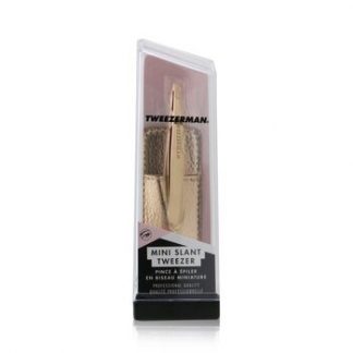 Tweezerman Mini Slant Tweezer With Case - Rose Gold (Studio Collection)  -