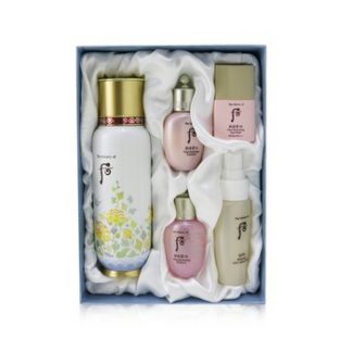 Whoo (The History Of Whoo) Bichup First Moisture Anti-Aging Essence Special Set: Essence 130ml + Mist 30ml + Balancer 20ml + Emulsion 20ml + Sun Fluid SPF50+ 13ml  5pcs