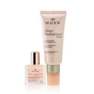 Nuxe Nuxe Gift Set: Creme Prodigieuse Boost Multi-Correction Silky Cream 40ml + Huile Prodigieuse Florale Multi-Purpose Dry Oil 10ml  2pcs