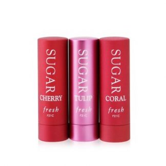 Fresh Blushing Lip Beauties Set: 3x Mini Sugar Lip Treatment SPF 15 2.2g (#Tulip + #Coral + #Cherry)  3x2.2g/0.07oz