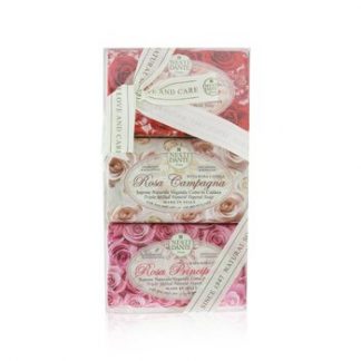 Nesti Dante Rosa Soap Set (Le Rose Collection) #Rosa Sensuale, #Rosa Champagna, #Rosa Principessa  3x 150g/5.3oz