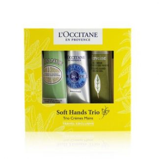 L'Occitane Soft Hands Trio: Almond Delicious Hands 30ml + Shea Butter Hand Cream 30ml + Verbena Cooling Hand Cream Gel 30ml  3x 30ml1oz