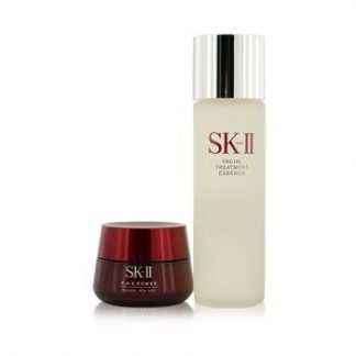 SK II Ageless Beauty Essentials Set: R.N.A. Power Moisturizing Cream 80ml + Facial Treatment Essence 230ml  2pcs