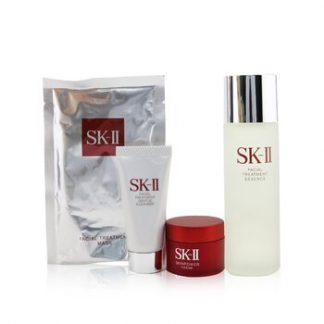 SK II Bestseller Trial kit 4-Pieces Kit: Facial Treatment Essence 75ml + Cleanser 20g + Mask 1pc + Skinpower Cream 15g  4pcs