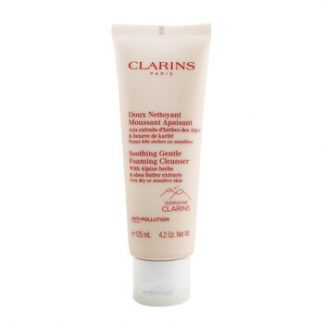 Clarins Soothing Gentle Foaming Cleanser with Alpine Herbs & Shea Butter Extracts - Very Dry or Sensitive Skin  125ml/4.2oz