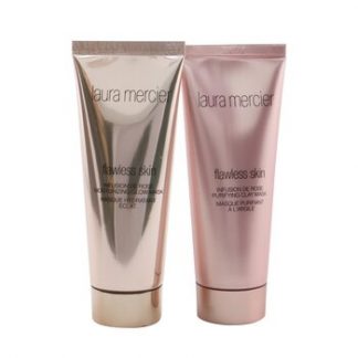 Laura Mercier Infusion De Rose Mask Duo Set: Flawless skin moisturizing glow mask 75g/2.5oz + Flawless skin ... 2pcs