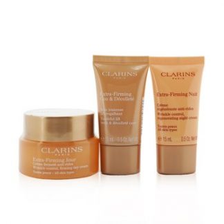 Clarins Extra-Firming Collection: Day Cream 50ml + Night Cream 15ml + Neck & Decollete Care 15ml  3pcs