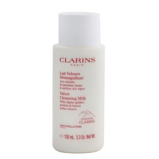 Clarins Velvet Cleansing Milk with Alpine Golden Gentian & Lemon Balm Extracts  100ml/3.3oz