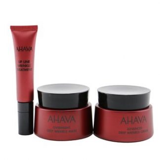 Ahava The Power of Love Apple Of My Eye Set: Deep Wrinkle Cream 50ml+ Deep Wrinkle Mask 50ml+ Lip Wrinkle Treatment 15ml+ Bag  3pcs+1bag