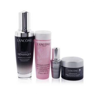 Lancome My Youthful Radiance Routine Set: Genifique Advanced 50ml + Tonique Confort 50ml + Eye Serum 5ml + Day Cream 15ml  4pcs