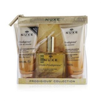 Nuxe Prodigious Collection: Huile Prodigieuse Multi-Purpose Dry Oil 100ml + Prodigieux Precious  Scented  Shower Oil 100ml + Prodigieux Beautifying Scented Body Lotion 100ml  3pcs