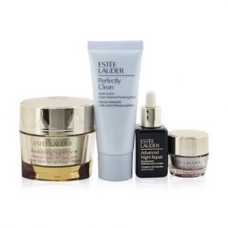 Estee Lauder Firm+Glow Skincare Delights: Revitalizing Supreme+Cream 50ml+ Revitalizing Supreme+Eye 5ml+ ANR 15ml+ Perfectly Clean 30ml  4pcs