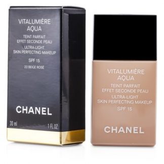 Chanel Vitalumiere Aqua Ultra Light Skin Perfecting Make Up SFP 15 - # 22 Beige Rose  30ml/1oz