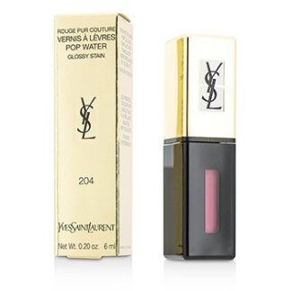 Yves Saint Laurent Rouge Pur Couture Vernis A Levres Pop Water Glossy Stain - #204 Onde Rose  6ml/0.2oz