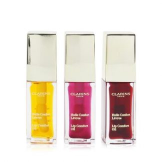 Clarins Instant Light Lip Comfort Oil Trio Set (01 Honey, 02 Raspberry, 03 Red Berry)  3x7ml/0.1oz