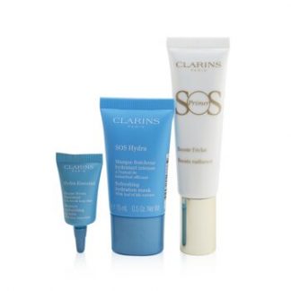 Clarins SOS Beaute Set (1x Primer 30ml + 1x Mask 15ml + 1x Lip Balm 3ml) - 00 Universal Light  3pcs