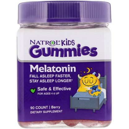 Natrol, Kids, Melatonin, Ages 4 & Up, Berry, 90 Gummies