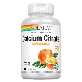 Solaray, Calcium Citrate, Natural Orange, 250 mg, 60 Chewables