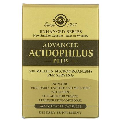 Solgar, Advanced Acidophilus Plus, 60 Vegetable Capsules