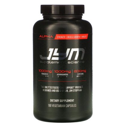 JYM Supplement Science, Alpha, Testosterone Support, 180 Vegetarian Capsules