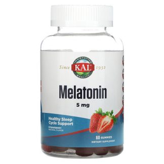 KAL, Melatonin, Strawberry, 2.5 mg, 60 Gummies