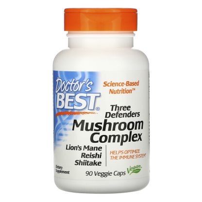 Doctor's Best, Three Defenders Mushroom Complex, 90 Veggie Caps