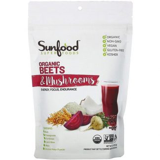 Sunfood, Superfoods, Organic Beets & Mushrooms, 5.31 oz (150.5 g)