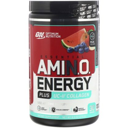 Optimum Nutrition, ESSENTIAL AMIN.O. ENERGY PLUS UC-II COLLAGEN, Fruit Fiesta, 9.5 oz (270 g)