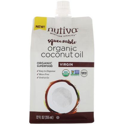 Nutiva, Organic Squeezable, Virgin Coconut Oil, 12 fl oz (355 ml)