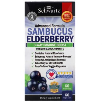 BioSchwartz, Sambucus Elderberry, 60 Veggie Caps