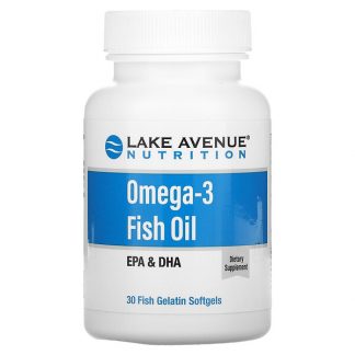 Lake Avenue Nutrition, Omega-3 Fish Oil, 1250 mg, 30 Fish Gelatin Softgels