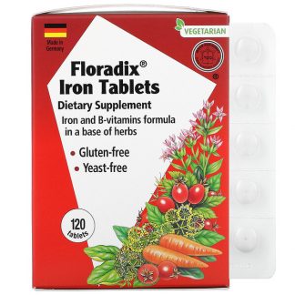 Gaia Herbs, Floradix, Iron Tablets, 120 Tablets