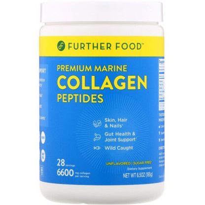 Further Food, Premium Marine Collagen Peptides, Unflavored, 6.5 oz (185 g)