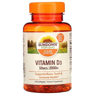 Sundown Naturals, Vitamin D3, 50 mcg (2,000 IU), 350 Softgels