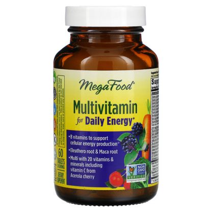 MegaFood, Multivitamin For Daily Energy, 60 Tablets