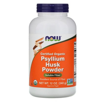 NOW Foods, Certified Organic, Psyllium Husk Powder, 12 oz (340 g)