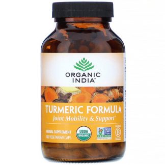 Organic India, Turmeric Formula, Joint Mobility & Support, 180 Vegetarian Caps