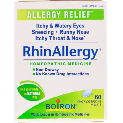 Boiron, RhinAllergy, Allergy Relief, 60 Quick-Dissolving Tablets