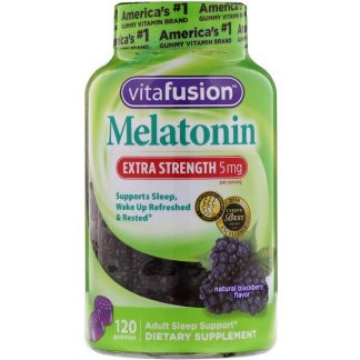 VitaFusion, Extra Strength Melatonin, Natural Blackberry Flavor, 2.5 mg, 120 Gummies