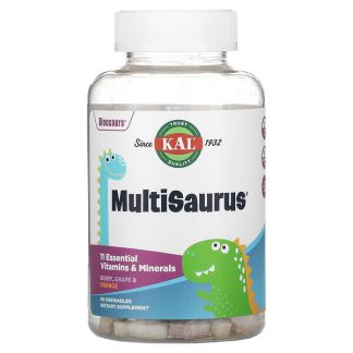 KAL, MultiSaurus, Berry, Grape & Orange, 90 Chewables