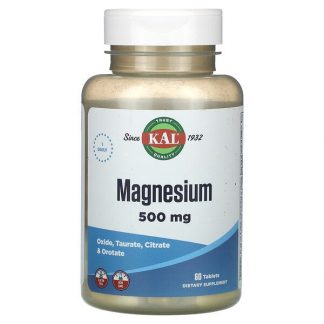 KAL, Magnesium, 500 mg, 60 Tablets